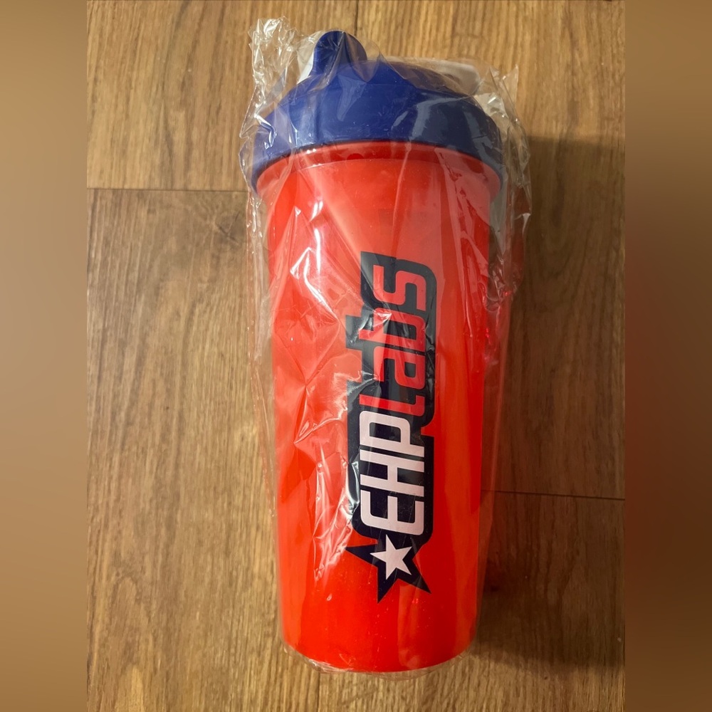 Shaker Bottle Protein Cup with 'EHP Labs Logo in Red Blue White
